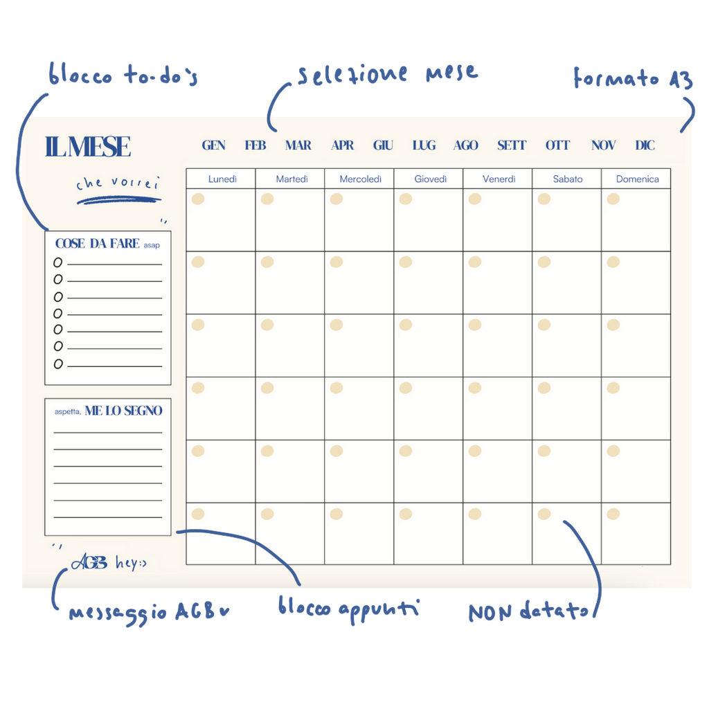 Planner da Scrivania "Il Mese che Vorrei"
