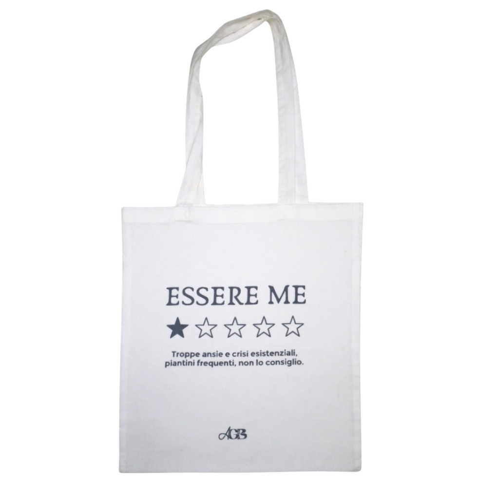 Tote bag bianca "Essere Me"