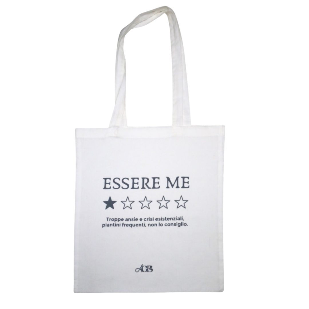 Tote bag bianca "Essere Me"