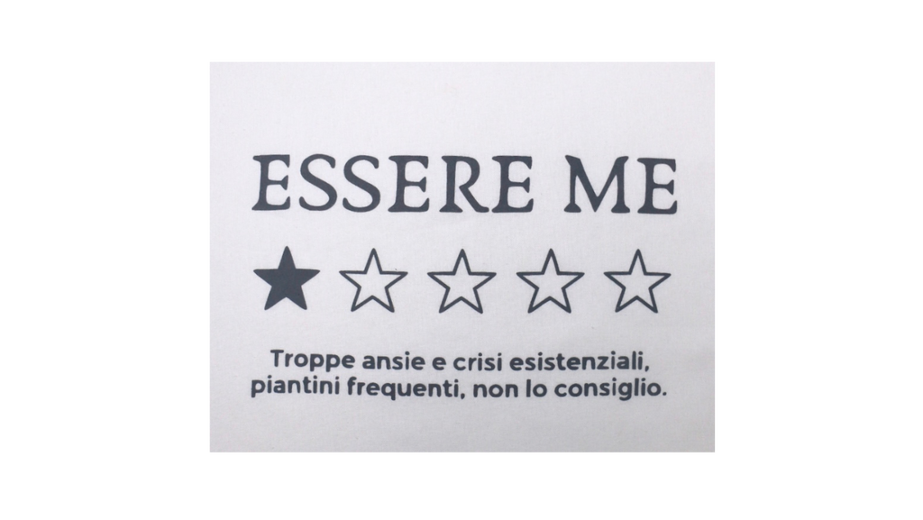 Tote bag bianca "Essere Me"