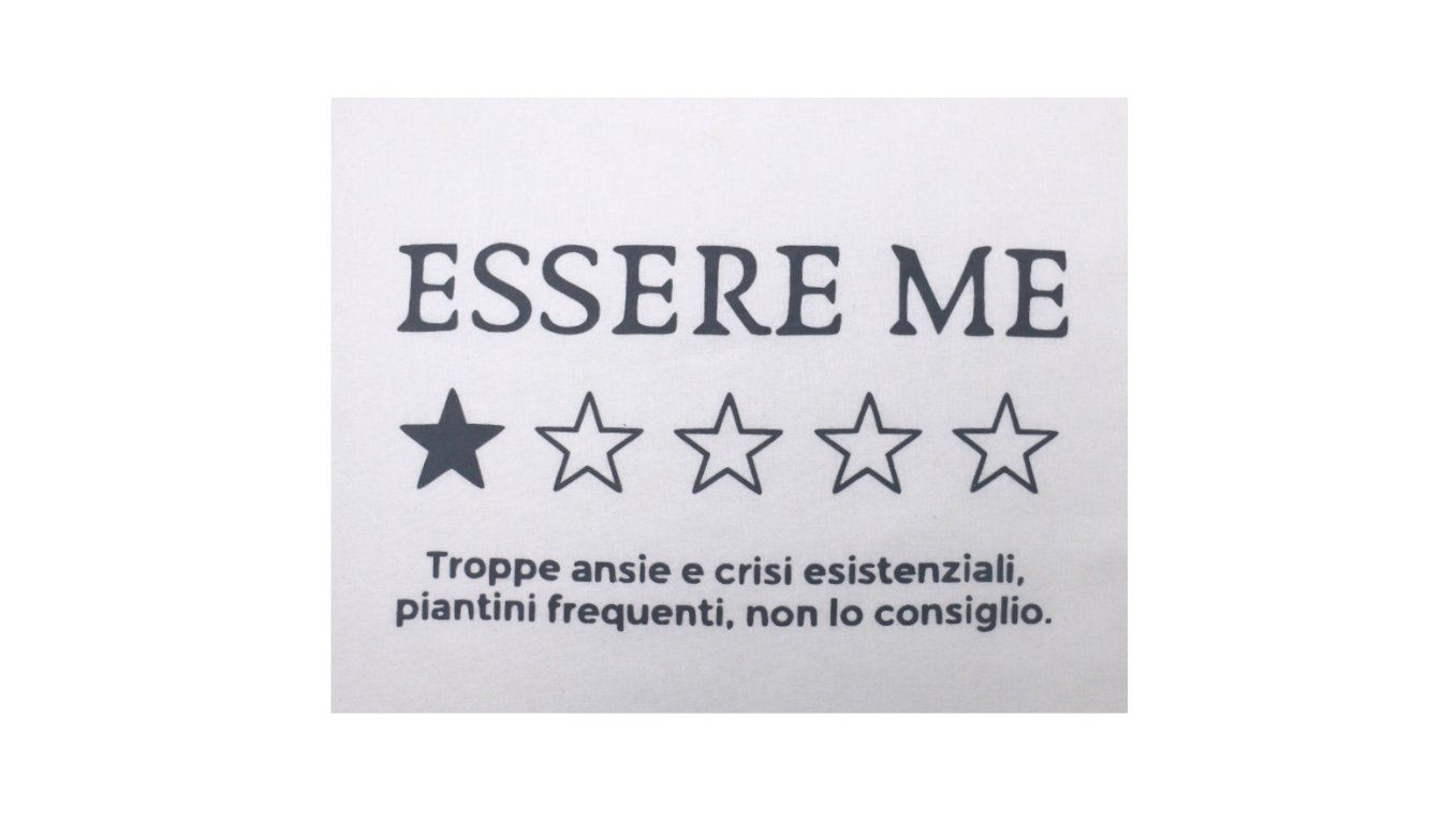 Tote bag bianca "Essere Me"