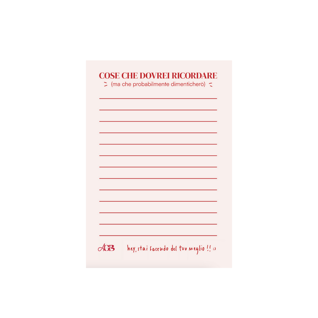 Block Notes a Strappo "Cose che Dovrei Ricordare"