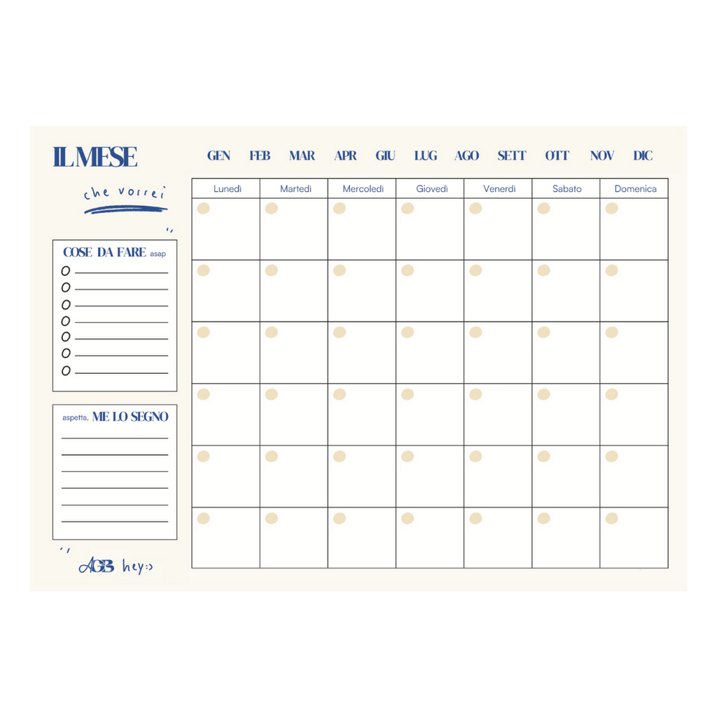 Planner da Scrivania "Il Mese che Vorrei"